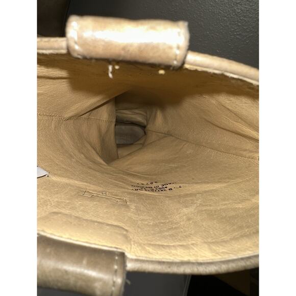 Frye Paige Size 7.5 Tall Knee High Equestrian Riding Boots Taupe Leather - Picture 10 of 11